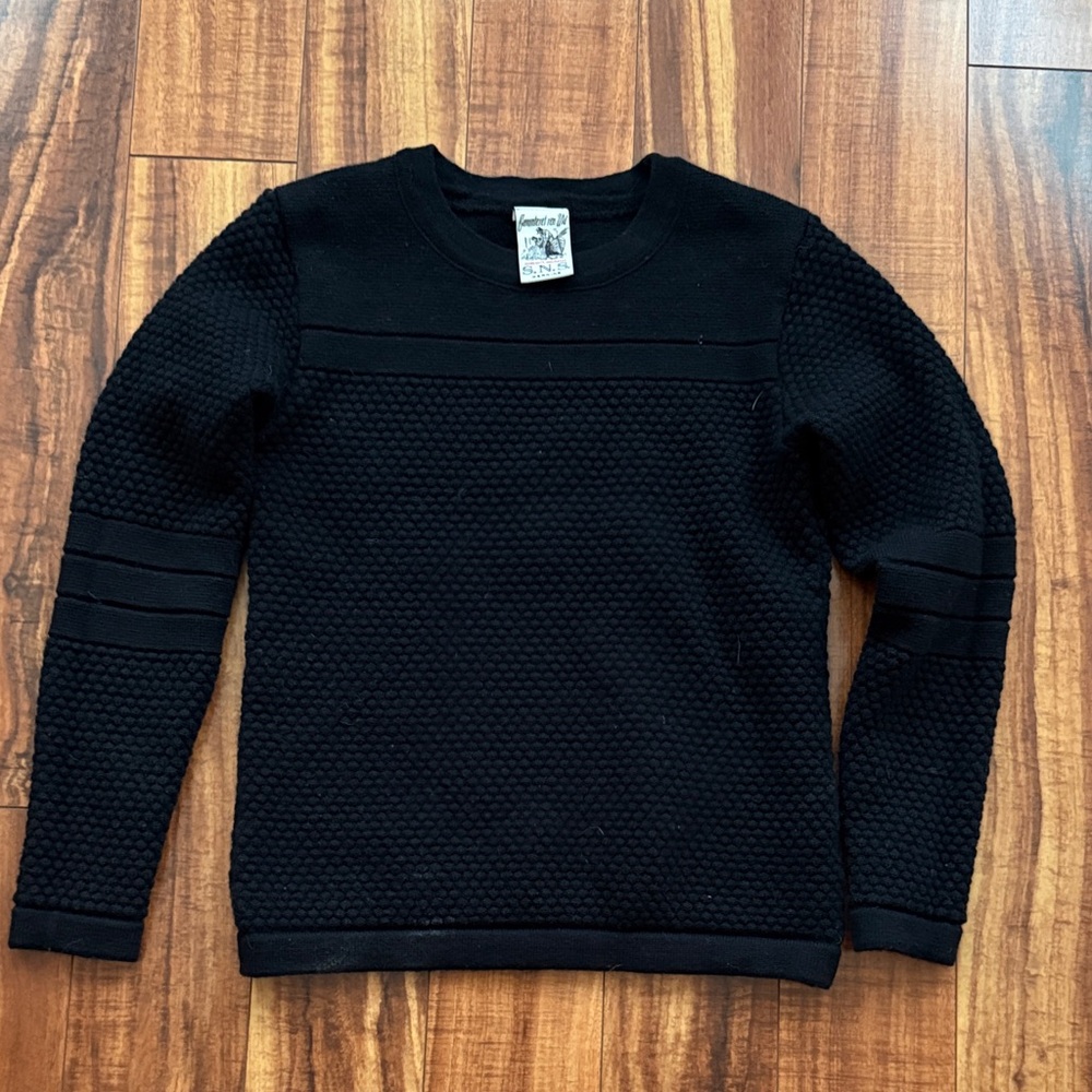 Classic Black Crewneck Sweater for Men